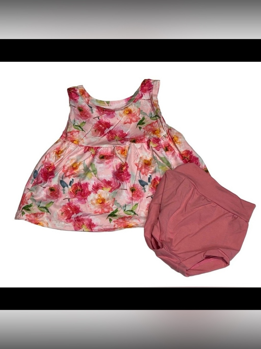 NEW Boutique Baby Pink Floral 2PC Bummies Set